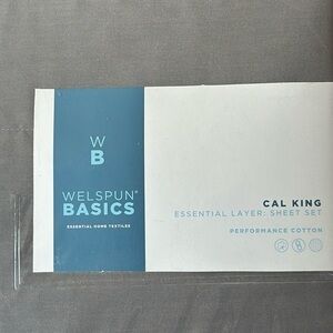 WB WESPUN BASIC BY WELSPUN
100% COTTON California King Sheet Set gunmetal grey